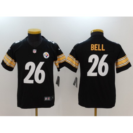 Youth Pittsburgh Steelers #26 Le'Veon Bell Black Vapor Untouchable Limited Jersey