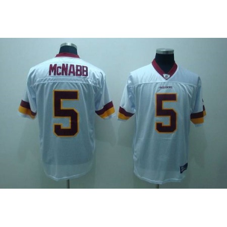 Redskins #5 Donovan McNabb White Stitched Youth NFL Jersey