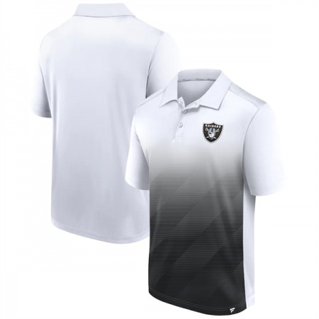 Men's Las Vegas Raiders White/Black Iconic Parameter Sublimated Polo