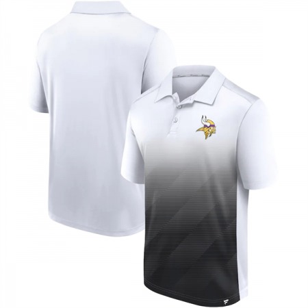 Men's Minnesota Vikings White/Black Iconic Parameter Sublimated Polo