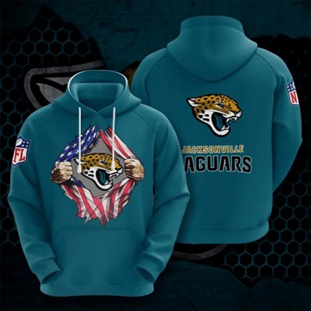 Men's Jacksonville Jaguars Teal 3D Trending T-Shirt Hoodie