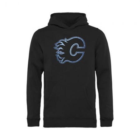 Calgary Flames Pond Hockey Pullover Hoodie Black