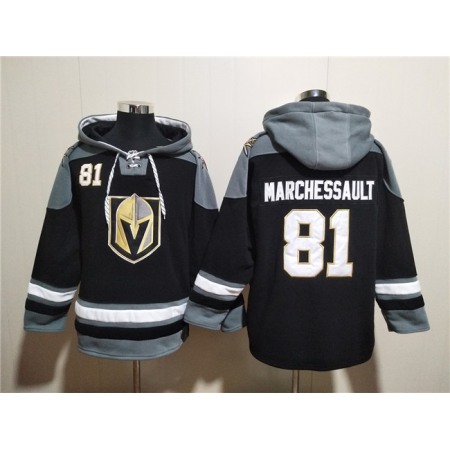 Men's Vegas Golden Knights #81 Jonathan Marchessault Black Ageless Must-Have Lace-Up Pullover Hoodie