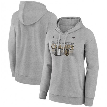 Women's Vegas Golden Knights Heather Gray 2023 Stanley Cup Champions Locker Room Pullover Hoodie