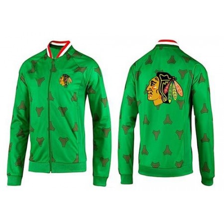 NHL Chicago Blackhawks Zip Jackets Green-2