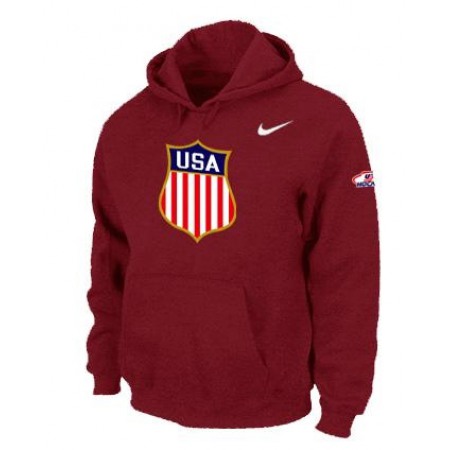 Team USA Hockey Winter Olympics KO Pullover Performance NHL Hoodie Red