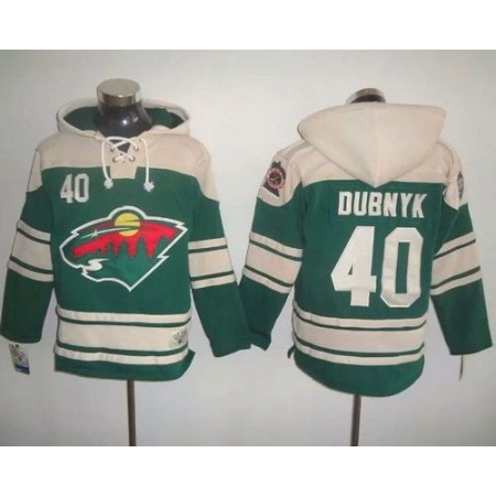 Wild #40 Devan Dubnyk Green 2016 Stadium Series NHL Hoodie