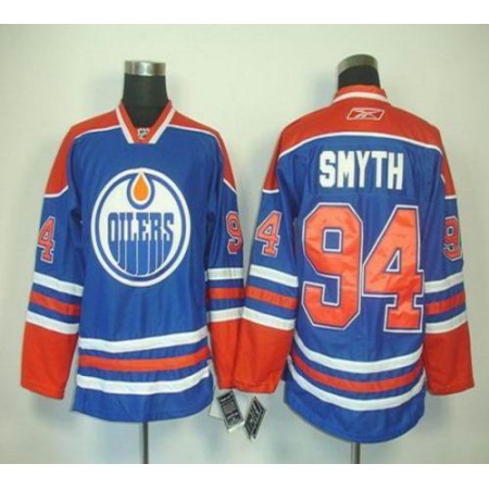 Oilers #94 Ryan Smyth Ligtht Blue Stitched Youth NHL Jersey