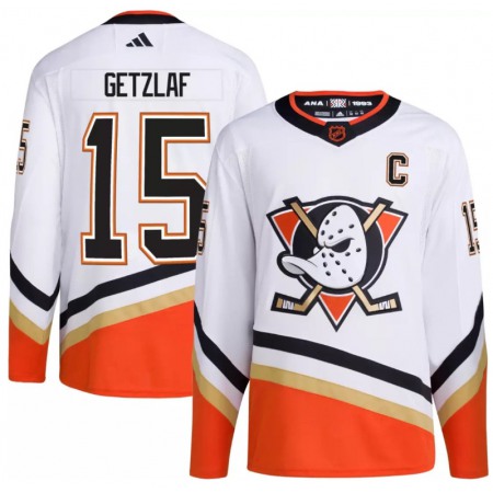 Men's Anaheim Ducks #15 Ryan Getzlaf White 2022-23 Reverse Retro Stitched Jersey