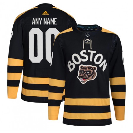 Men's Boston Bruins Custom Black Winter Classic Primegreen Stitched Jersey