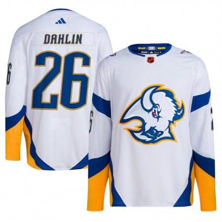 Men's Buffalo Sabres #26 Rasmus Dahlin White 2022/23 Reverse Retro Stitched Jersey