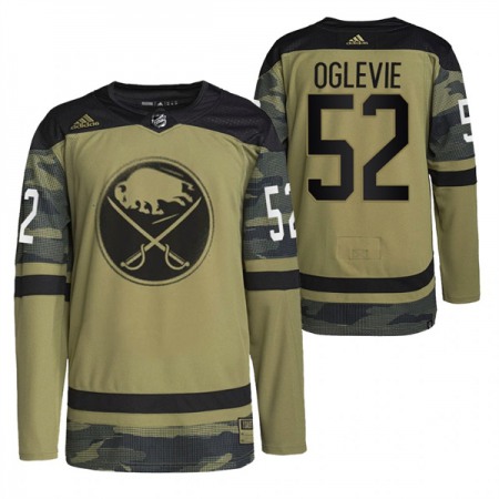 Men's Buffalo Sabres #52 Andrew Oglevie 2022 Camo Military Appreciation Night Stitched Jersey