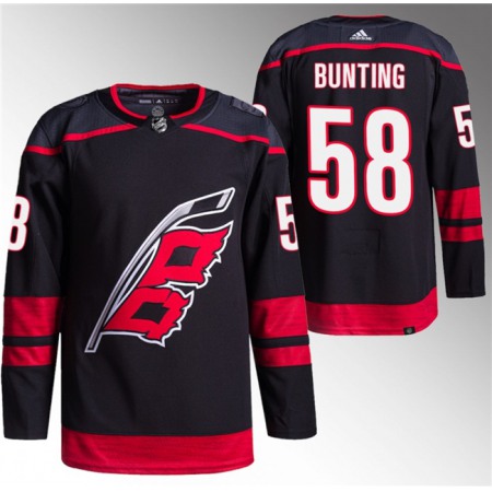 Men's Carolina Hurricanes #58 Michael Bunting Black Stitched Jersey