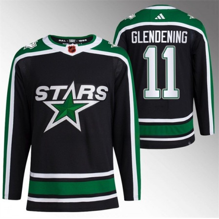 Men's Dallas Stars #11 Luke Glendening Black 2022-23 Reverse Retro Stitched Jersey