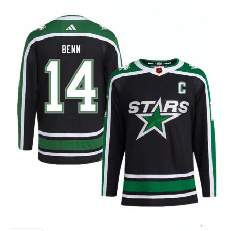 Men's Dallas Stars #14 Jamie Benn Black 2022-23 Reverse Retro Stitched Jersey