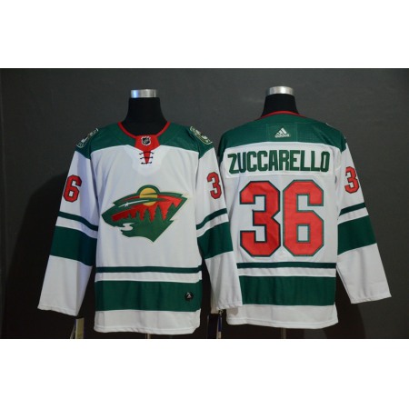 Men's Minnesota Wild #36 Mats Zuccarello White Stitched NHL Jersey