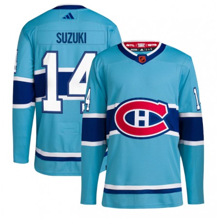 Men's Montreal Canadiens #14 Nick Suzuki 2022-23 Reverse Retro Stitched Jersey