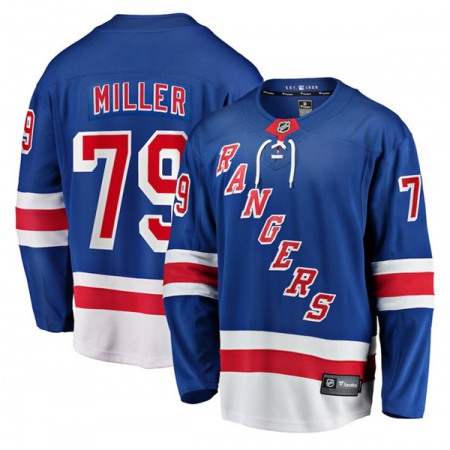 Men's New York Rangers #79 K'Andre Miller Blue Home Stitched Jersey