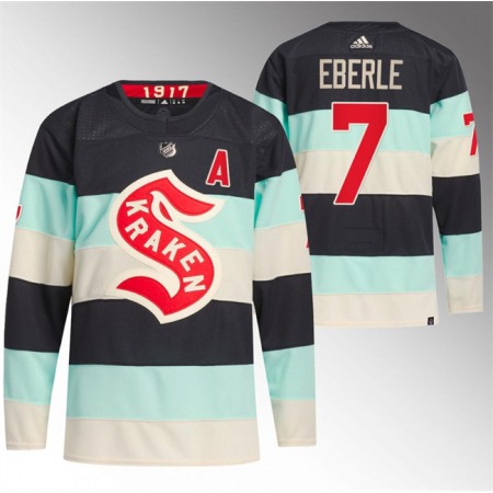 Men's Seattle Kraken #7 Jordan Eberle 2024 Deep Sea Blue Winter Classic Stitched Jersey