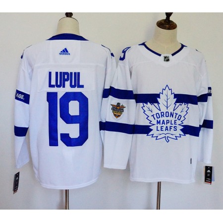 Men's Adidas Toronto Maple Leafs #19 Joffrey Lupul White 2018 NHL Stadium Series Stitched NHL Jersey