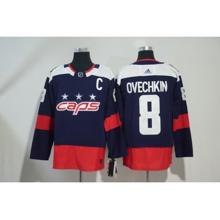 Men's Adidas Washington Capitals #8 Alexander Ovechkin Navy 2018 NHL Stadium Series Authentic Pro Stitched NHL Jersey