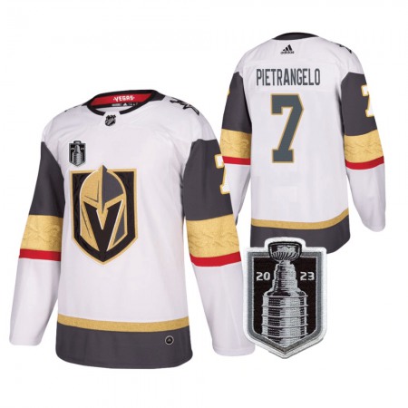 Men's Vegas Golden Knights #7 Alex Pietrangelo White 2023 Stanley Cup Final Stitched Jersey