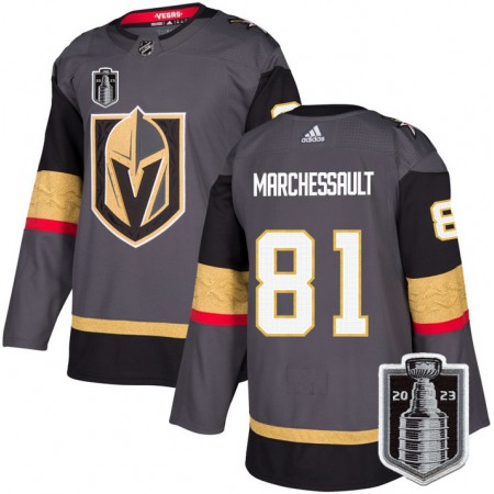 Men's Vegas Golden Knights #81 Jonathan Marchessault Gray 2023 Stanley Cup Final Stitched Jersey