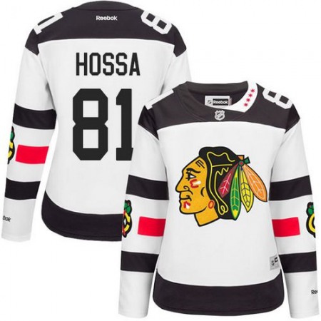 Blackhawks #81 Marian Hossa White 2016 Stadium Series Women's Stitched NHL Jersey