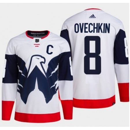 Men's Washington Capitals #8 Alex Ovechkin White/Navy Stadium Series Stitched Jersey