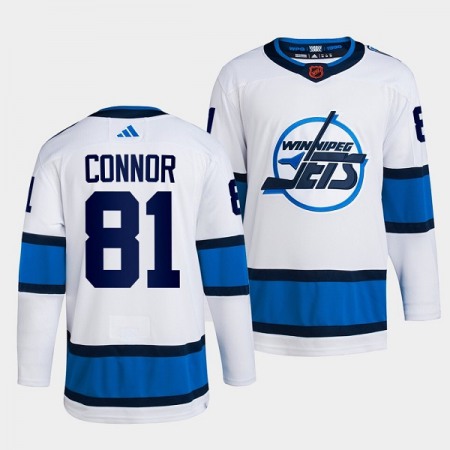 Men's Winnipeg Jets #81 Kyle Connor White 2022-23 Reverse Retro Stitched Jersey