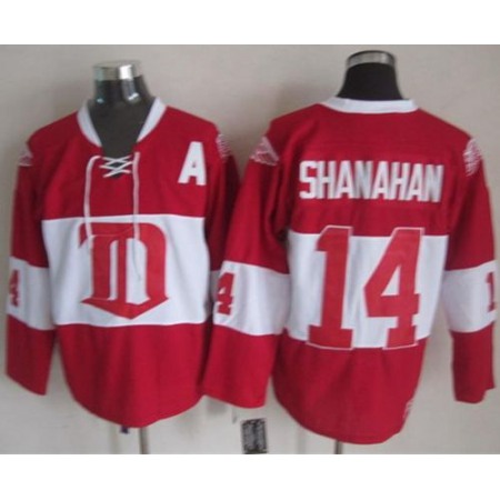 Red Wings #14 Brendan Shanahan Red Winter Classic CCM Throwback Stitched NHL Jersey