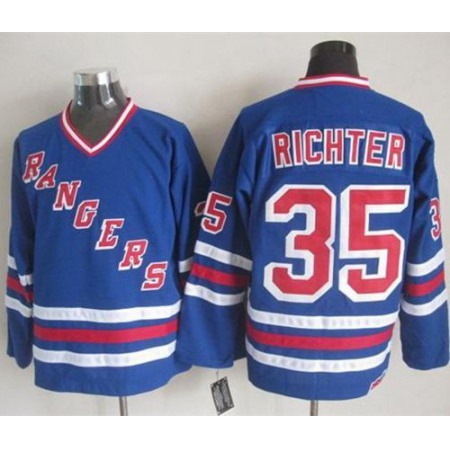 Rangers #35 Mike Richter Blue CCM Heroes of Hockey Alumni Stitched NHL Jersey