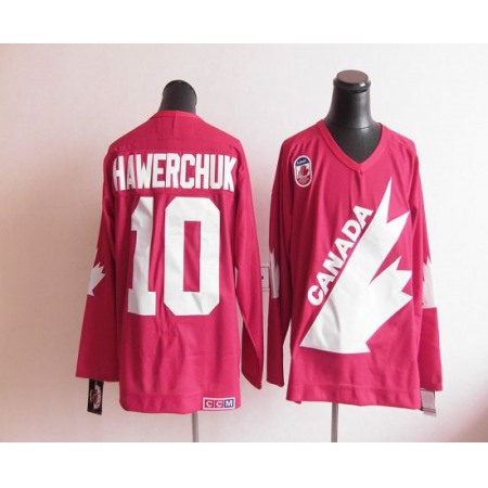 Olympic 1991 CA. #10 Dale Hawerchuk Red CCM Throwback Stitched NHL Jersey