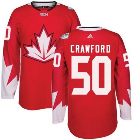 Team CA. #50 Corey Crawford Red 2016 World Cup Stitched NHL Jersey