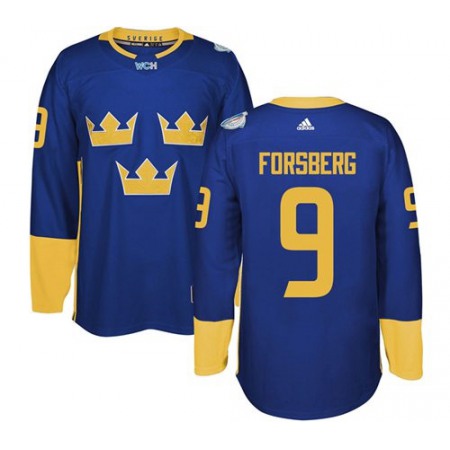 Team Sweden #9 Filip Forsberg Blue 2016 World Cup Stitched NHL Jersey