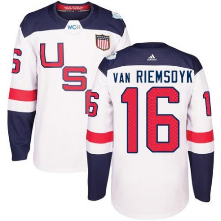 Team USA #16 James van Riemsdyk White 2016 World Cup Stitched NHL Jersey