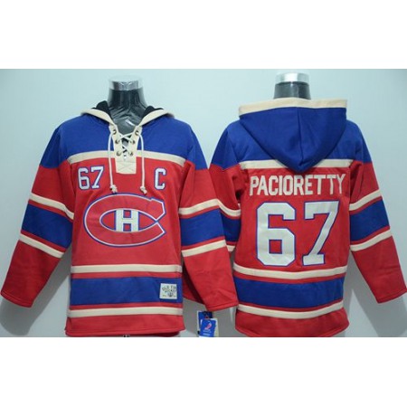 Canadiens #67 Max Pacioretty Red Sawyer Hooded Sweatshirt Stitched NHL Jersey