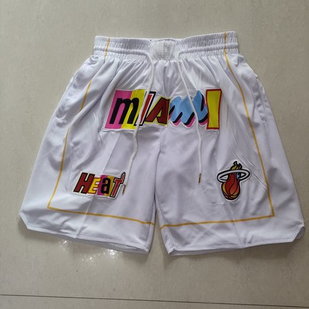 Miami Heat White Shorts