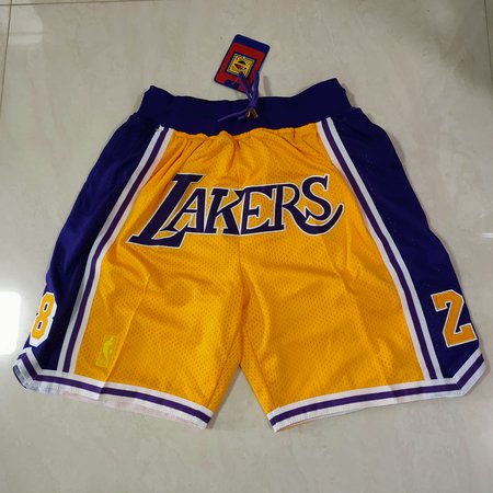 Los Angeles Lakers Yellow Shorts