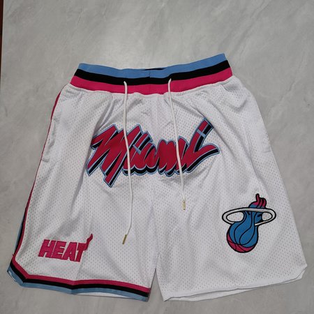 Miami Heat White Shorts